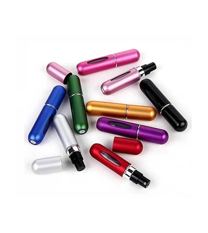 PERFUMERO COLOR MORADO BRILLANTE PORTATIL AUTO RECARGABLE EN SPRAY 5ML